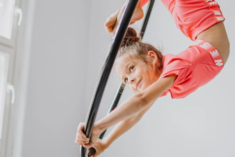 Aerial hoop training for children